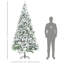 Arbre de Noël artificiel pin enneigé 9 pi de hauteur avec branches réalistes et durables pour un décor festif