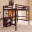 Lit mezzanine en bois avec tableau d'écriture-1060987368-1060987369