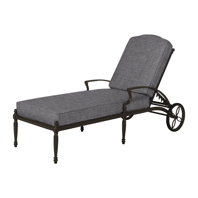 Bel Air Outdoor Chaise Lounge, Slate, Midnight Gold