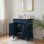 Ensemble de meuble-lavabo de salle de bain 28 po Mid-Century moderne avec rangement, tiroirs et poignées en métal