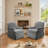 28'' Wide Swivel Upholstered Accent Armchair-1000783950