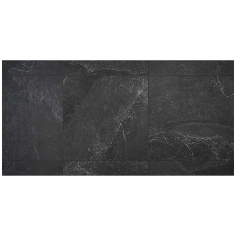 ZenTech 36x36 Matte Porcelain Tile, Graphite Gray