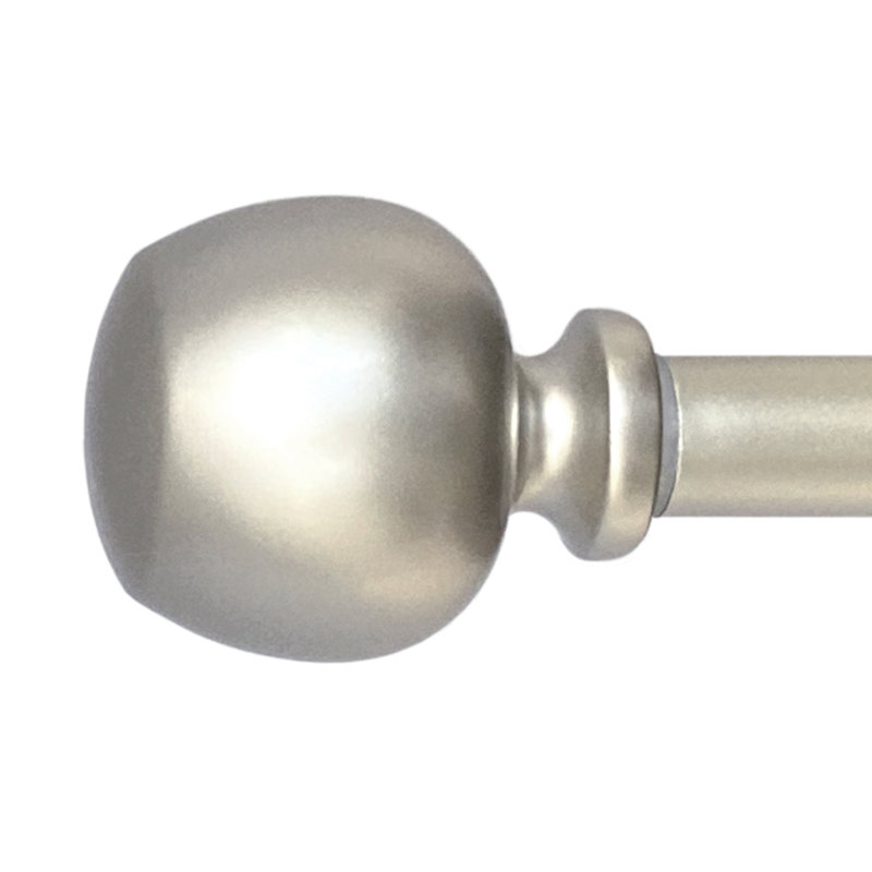 Tringle à rideaux simple réglable en métal Ellieanne, H 2 po x l 86 po x P 4 po, Nickel