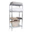 Tablettes de rangement Mind Reader, tablettes de garage, tablettes de rangement, garde-manger, réglables, métal, L 23,5 po x l 11,75 po x H 48 po, argent