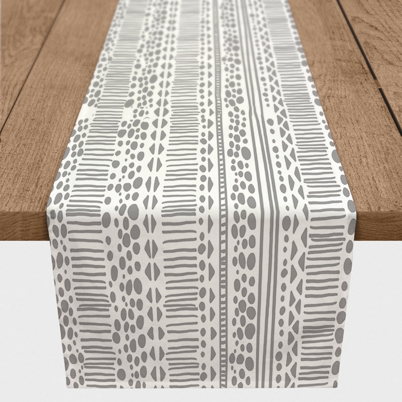Foran Table Runner, 72" x 16", Light Gray