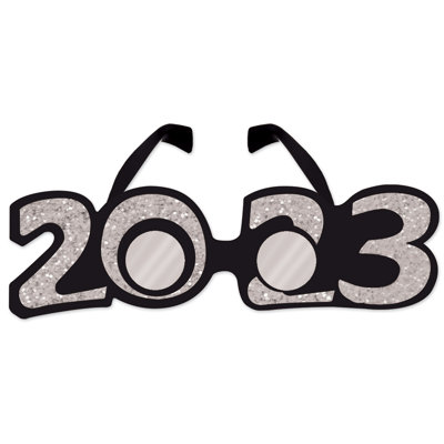 Lunettes en plastique scintillantes "2023"