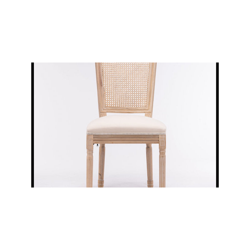 Idalia 18.9'' H Fabric Upholstered Side Chair, Cream