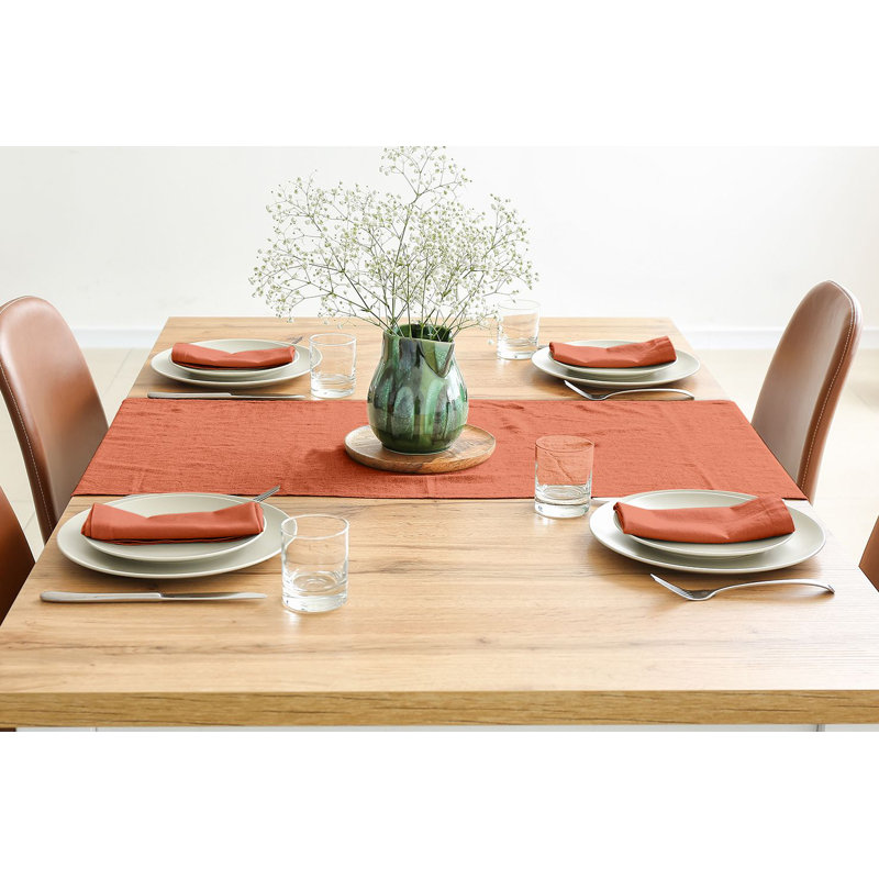 Ensemble de serviettes de table carré, L 16 po x L 16 po, Orange brûlé
