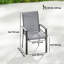 Ensemble de 4 chaises de patio pour l'extérieur, empilables, gris