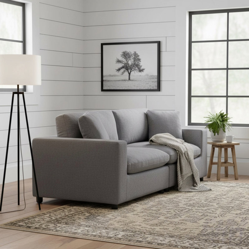 Cassandra Modular  2-Piece Sofa - Charcoal