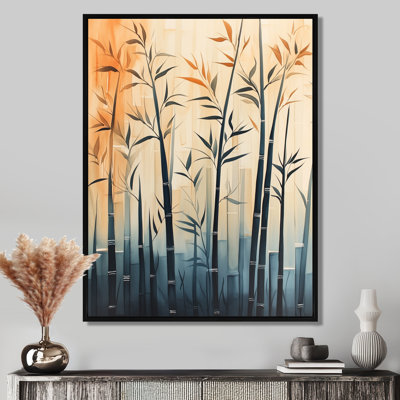 Bamboo in Quiet Air II - Japandi Minimalism Framed Wall Art