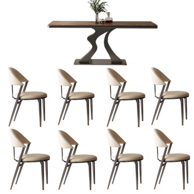 Modern Household Light Luxury Dining Table Sets Rectangular 78.74'' L x 31.49'' W Dining Set
