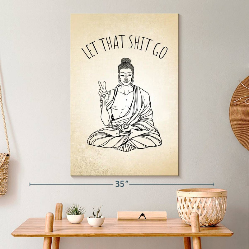 Kemble Modern Buddha Canvas Print, 30" W x 20" H