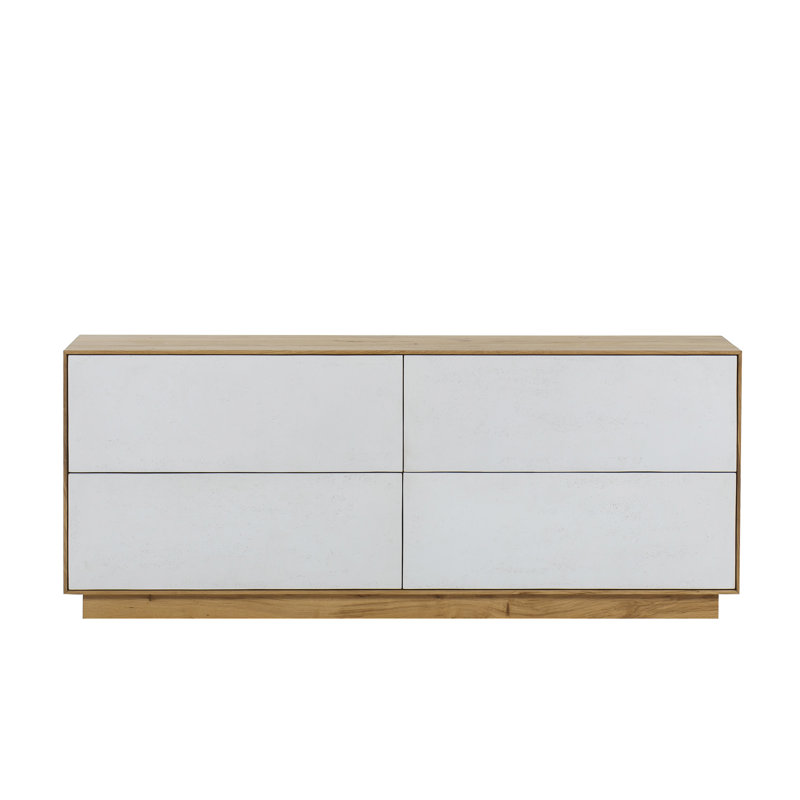 Thomas Bina 4 - Drawer Dresser, White/Ivory