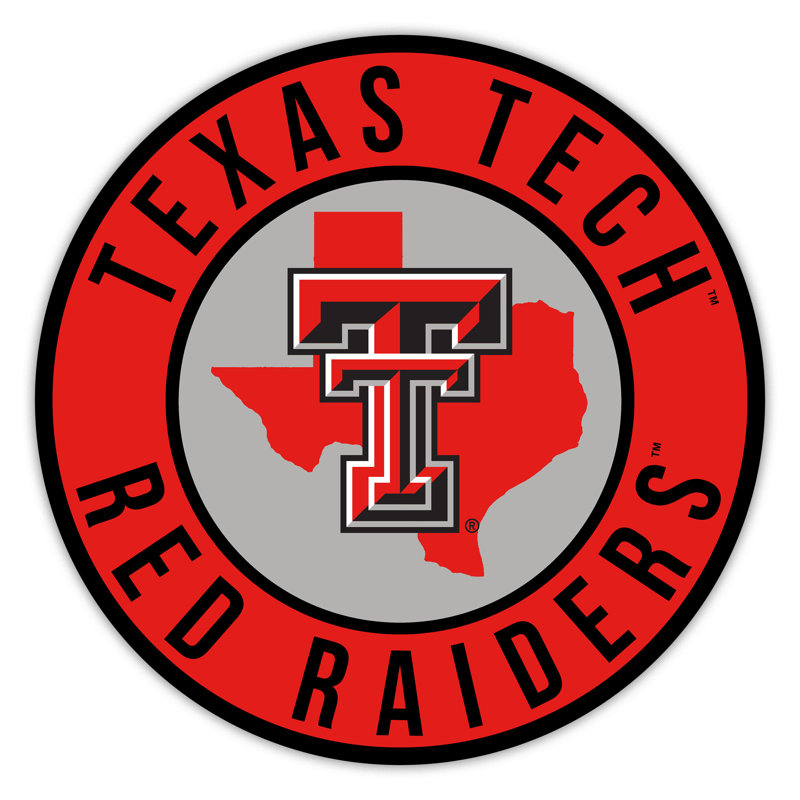 Texas Tech University Bright Line - 16" Circle With State
