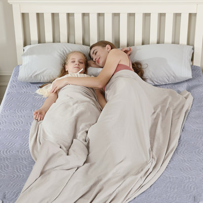 Surmatelas chauffant, surmatelas électrique à couche d'air, 5 réglages de chaleur, minuterie d'arrêt automatique, poche profonde de 18 pouces, chauffe-lit