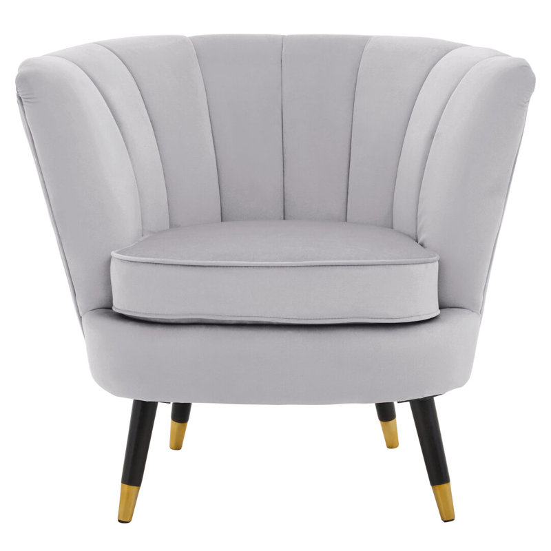 Loretta Pistachio Velvet Accent Chair, Grey