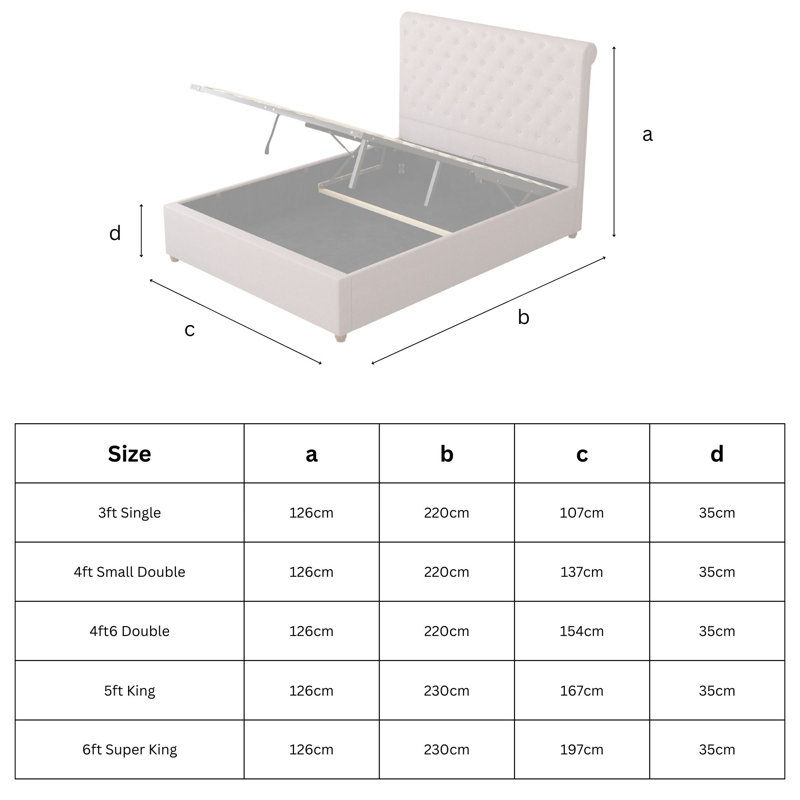Upholstered Ottoman Storage Bed, Plush Velvet Navy, Superking (197 x 230 cm)