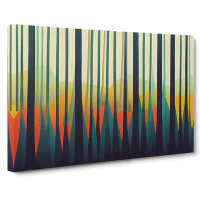 Unreal Abstract Forest - Wrapped Canvas Painting