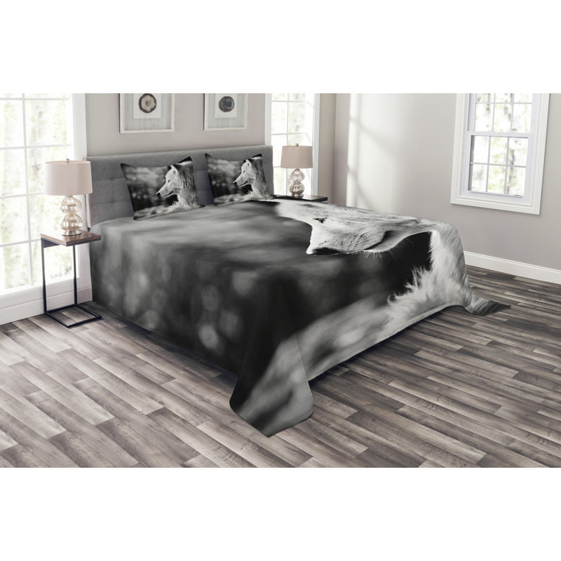 Ebern Designs Funderburk Bedspread with Pillow Shams, 220 x 264 cm