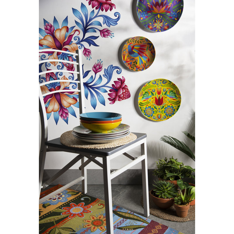 Mexican Flowers Piece Porcelain Dinnerware Set - Service for 6