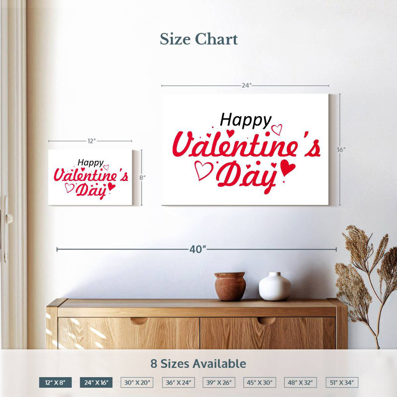Tergel Simple Valentine's Day, 16" H x 24" W