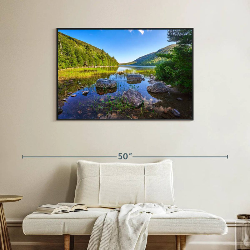 Eagle Lake, 40" X 27", Floating Frame Black