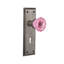 New York Plate with Decorative Keyhole and Crystal Pink Door Knob-904923562-904923565