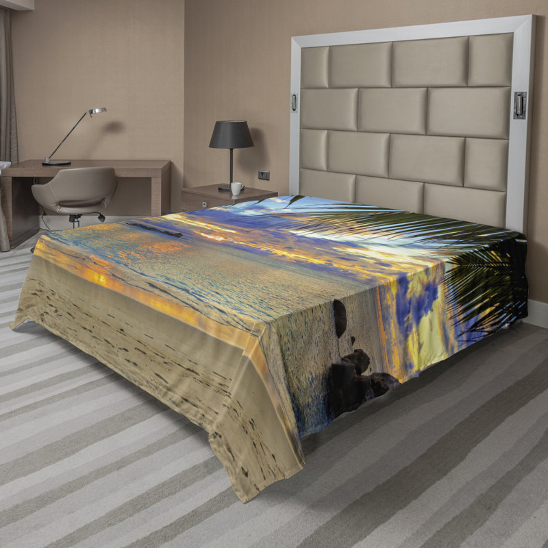 Microfiber No Pattern And Not Solid Color Flat Sheet, California King