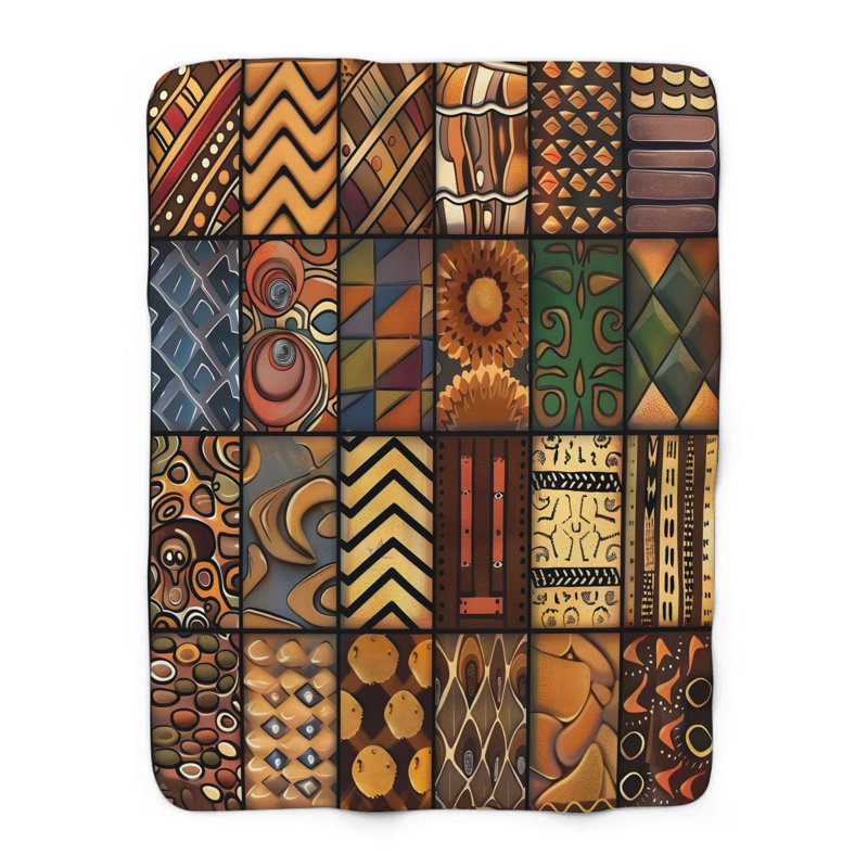 Maasai Marvel - couverture en sherpa de qualité supérieure - reproduction d'art luxueuse, Jeté