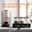 Contenants à café en verre avec tablette Organisateur de station de café 54Oz Cafés en verre noir Contenant à grains avec cuillère Ensemble de contenants à café pour la cuisine