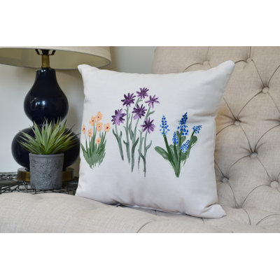 Farmers Market Square Pillow Cover & Insert