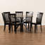 Ensemble de salle à manger 7 pièces en bois brun foncé moderne et contemporain Nelsonville