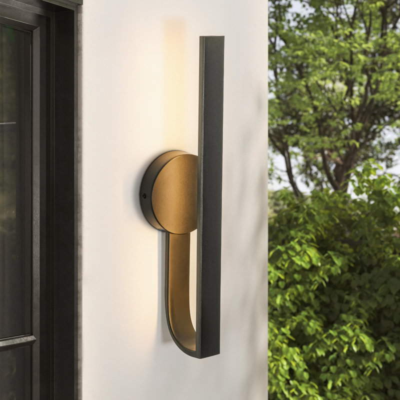 Bryshere 18.3'' Slender Sideway Dimmable LED Outdoor Wall Light