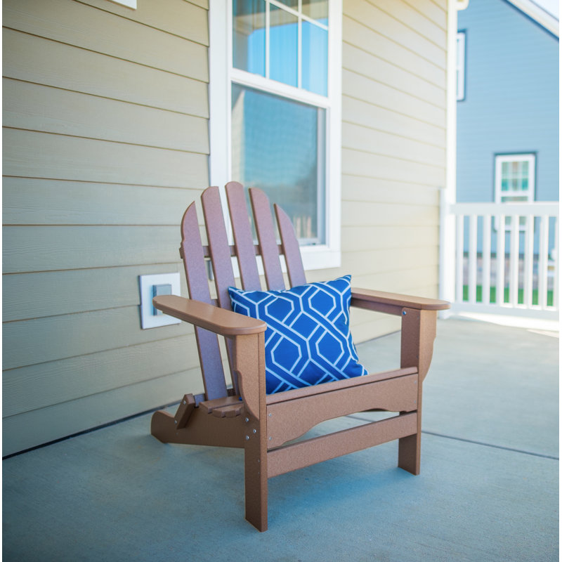 Chaise Adirondack en plastique Leighton, Teck