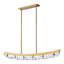 Luminaire suspendu linéaire incurvé en cristal 32 "à DEL 3CCT-96149905-96149904