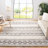 Jacques Hand Woven Wool/Cotton Striped Rug in Gray/Ivory-1671022056