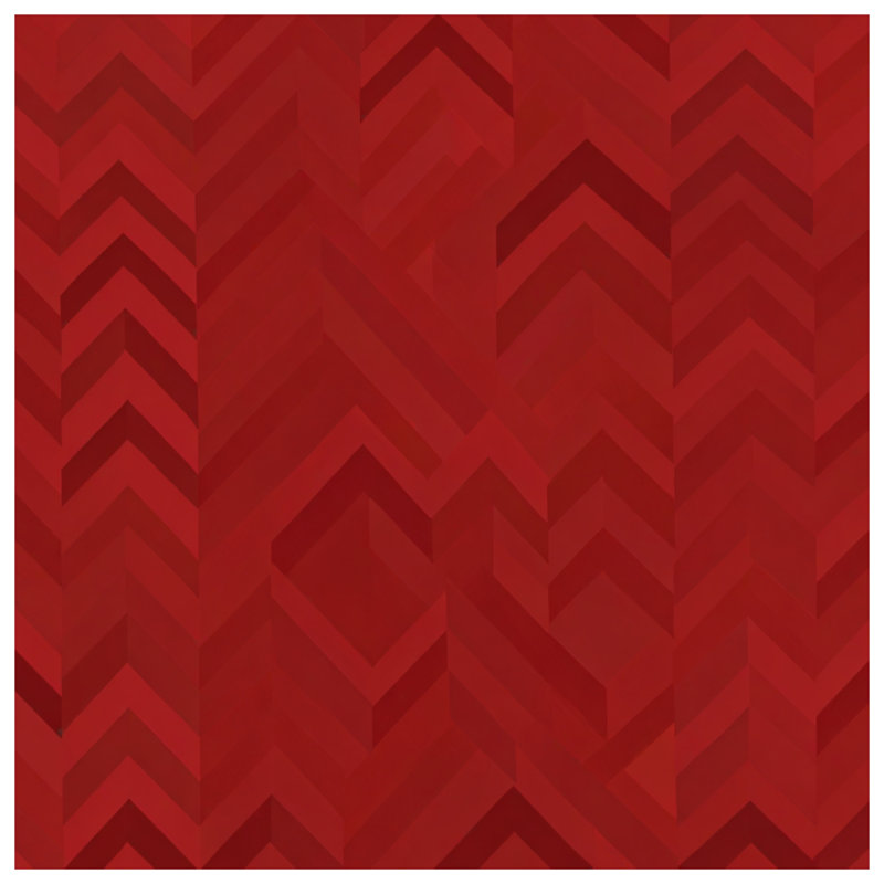 Édredon rouge à motif de chevrons, Simple extra long