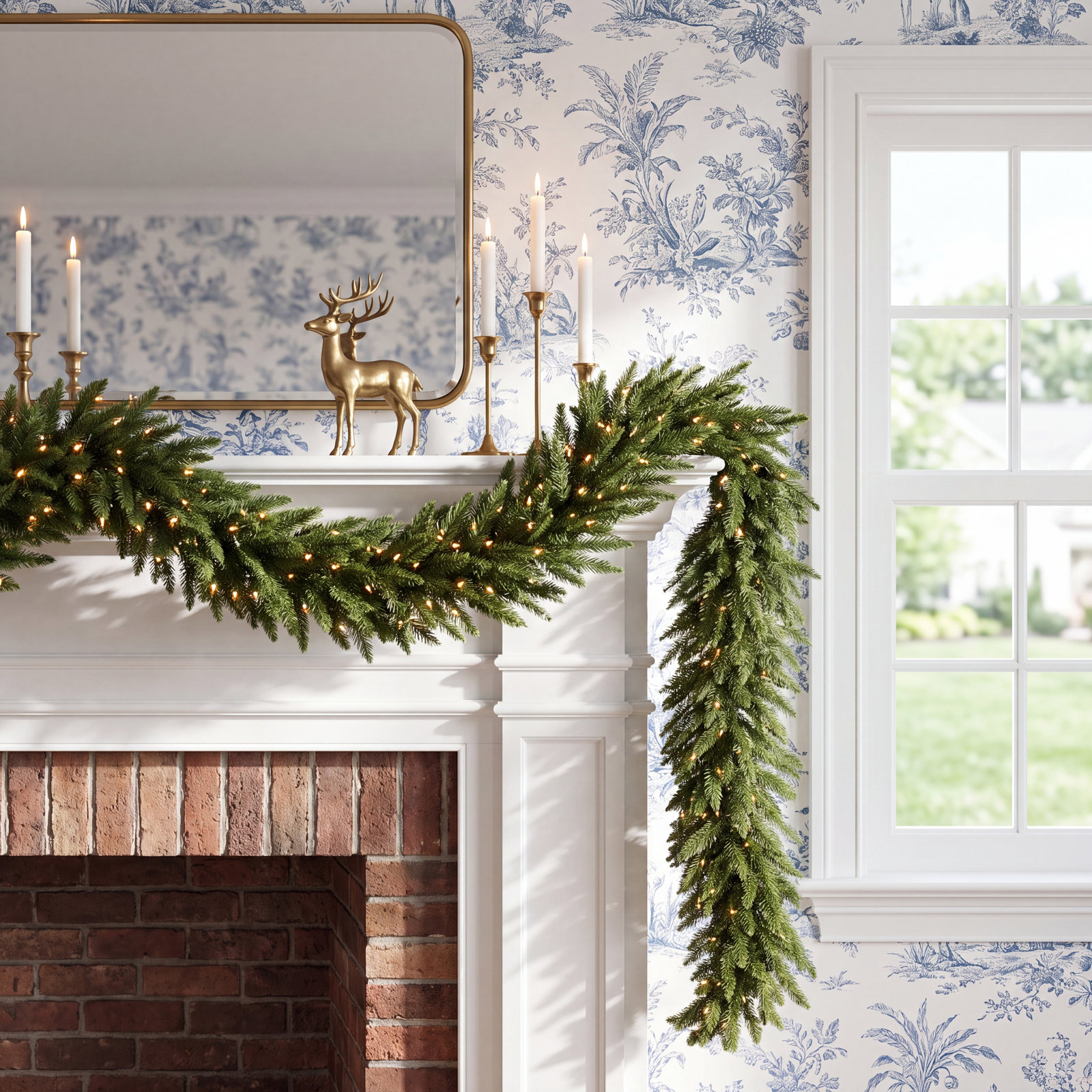 Peabody Mixed Christmas Garland, 50' L