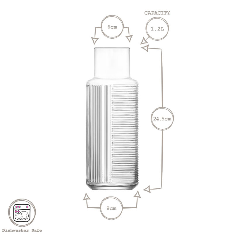 LAV Helen Glass Carafes - 1.2L - Pack of 2