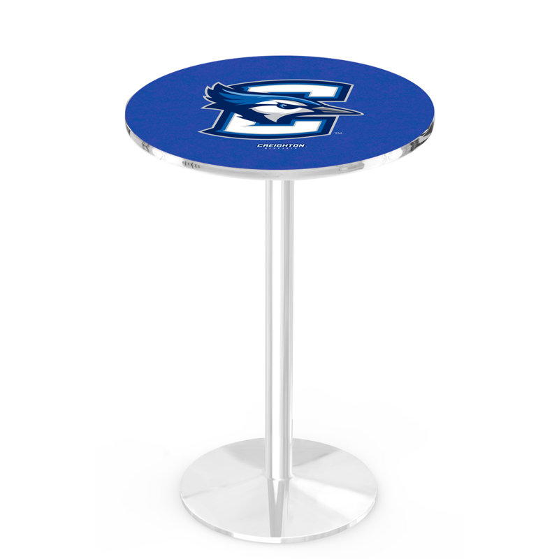 Round Metal Base Dining Table, Chrome, Creighton University
