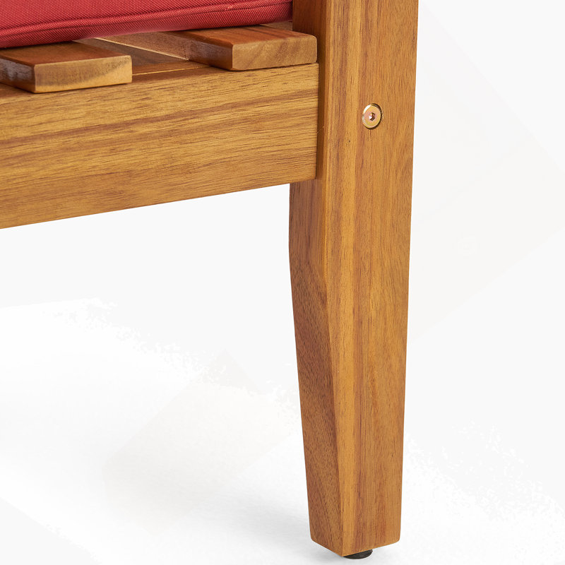Causeuse avec table basse pour l'extérieur, Teck