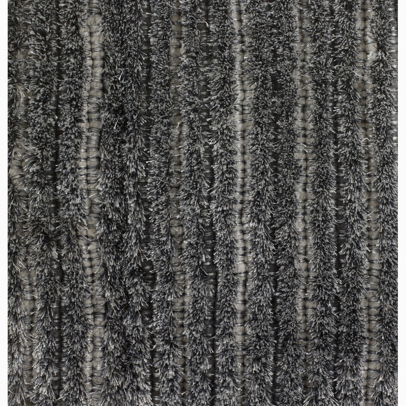 Tapis à poil long en laine et en polyester tissé à la main Betancourt , Rectangle 5 pi x 7 pi 6 po