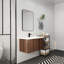 Meuble-lavabo à fixation flottante 36 po avec porte à fermeture en douceur et 2 portes Modern Design-465842247