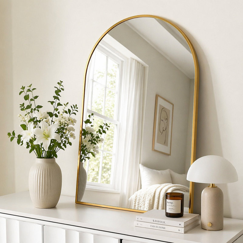 Miroir mural pour salle de bain, 20 x 30 po, Doré