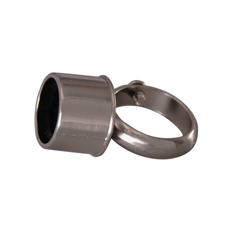 D Rod Loop Connector, Polished Chrome