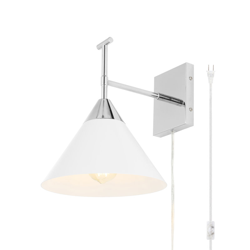 Cadyn Plug-in Armed Sconce, Chrome