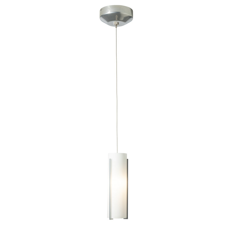Exos 1 - Light Single Cylinder Pendant, Opal, Sterling