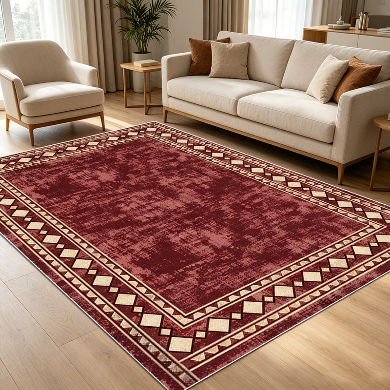 1PC Vintage Persian Traditional Floral Paisley Medallion area rugs for Living Room, Soft and Comfortable, Suitable for all seasons, easy-to-maintain, machine washable Indoor floor mat, Under Table Farmhouse suitable for dining room, bedroom.