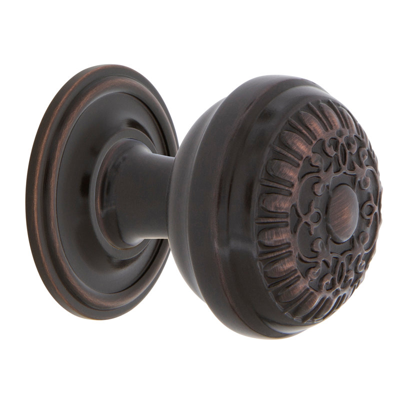 Egg and Dart 1 3/8" Diameter Round Knob, Timeless Bronze